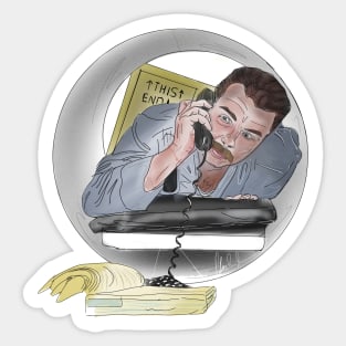 The Ten: Liev in a Mustache Sticker